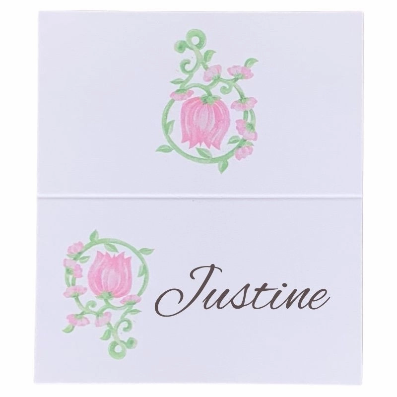 Garden and Vine Pink Place Cards