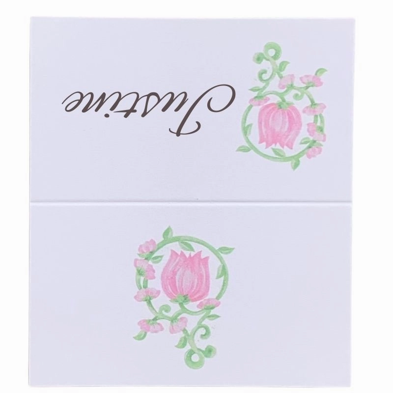 Garden and Vine Pink Place Cards