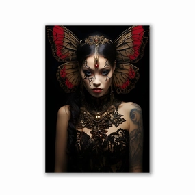 Geisha Tattoo Art No2 by Rosa Piazza framed mural artwork