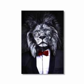 Gentleman Lion framed mural artwork
