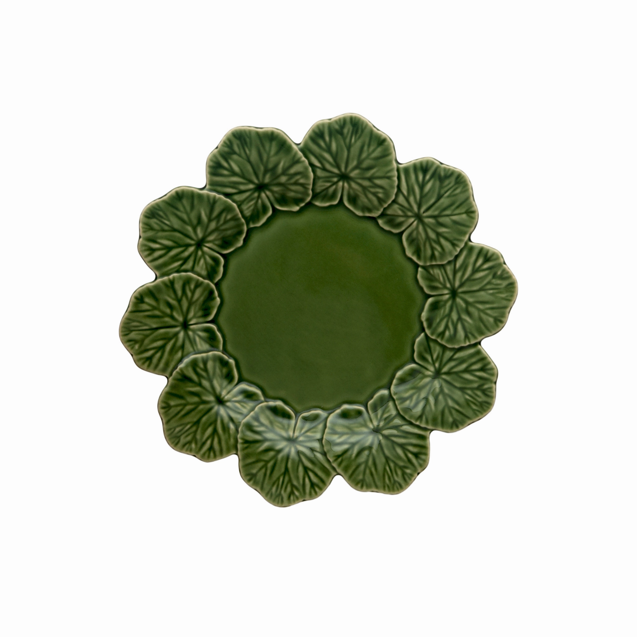 Geranium Dinner Plate, Green mini desktop sculpture