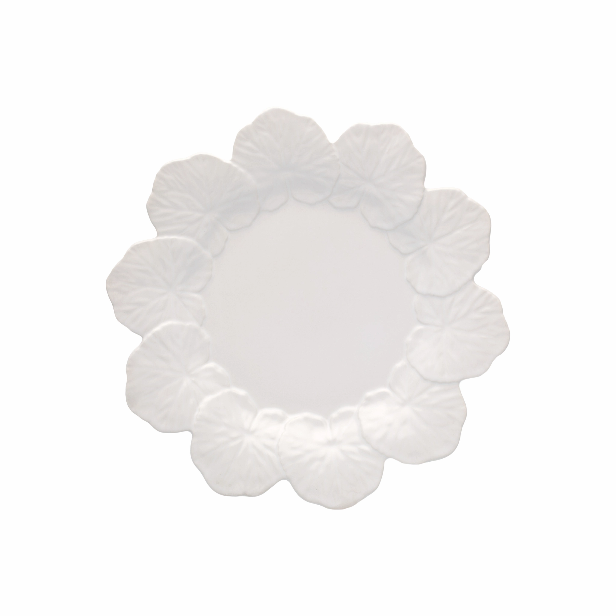 Geranium Dinner Plate, White cute desktop display