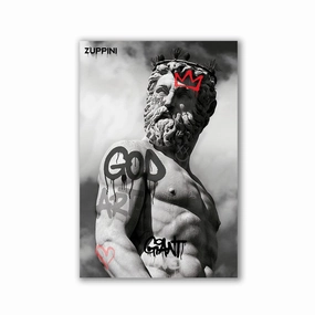 Giant God by Zuppini framed mural artwork