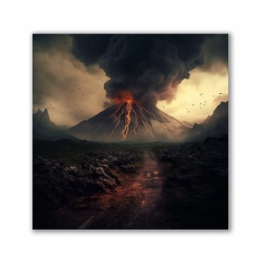 Giant Vulcano by Henrivaux framed mural artwork