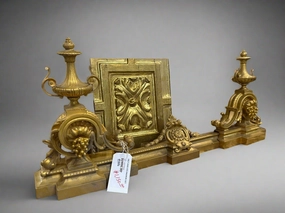 GILT LOUIS XVI ANDIRON SET artistic wall mural