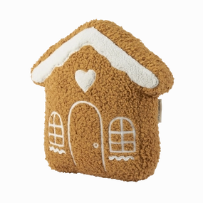 Gingerbread House Shaped Pillow minimalist art object  