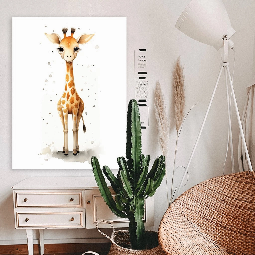 Giraffe Watercolor by Daniel Decker