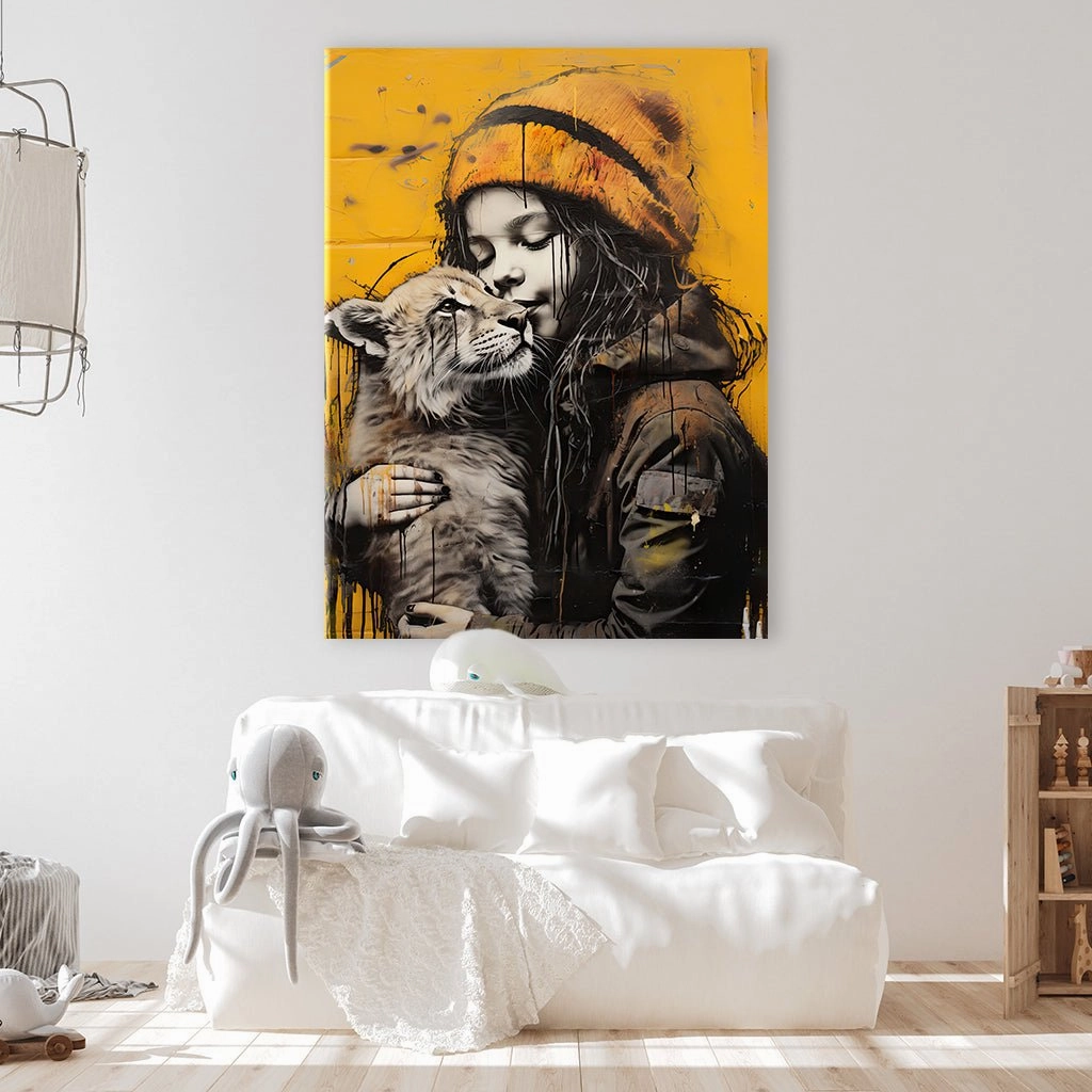 Girl and lion by Daniel Decker