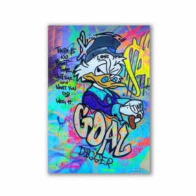 Goal - Dagobert by Kiss Pink framed mural artwork