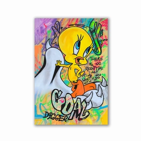 Goal - Tweety by Kiss Pink framed mural artwork