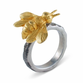 Gold Bee Napkin Ring mini desktop sculpture