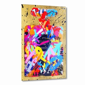 GOLD FRAGRANCE by RS Artist Gold on Acrylic framed mural artwork