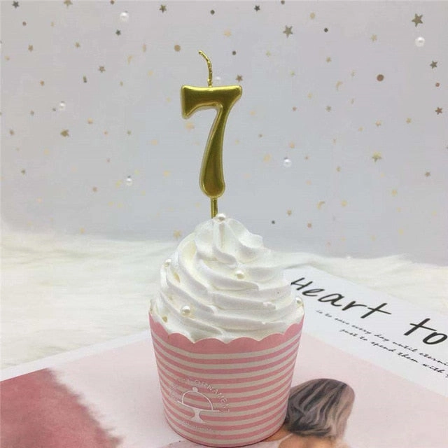 Gold Silver Number Candles