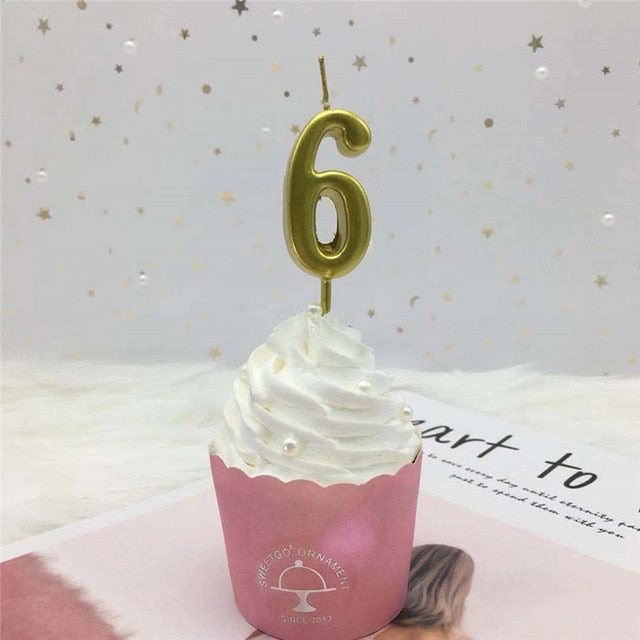 Gold Silver Number Candles