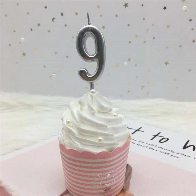 Gold Silver Number Candles