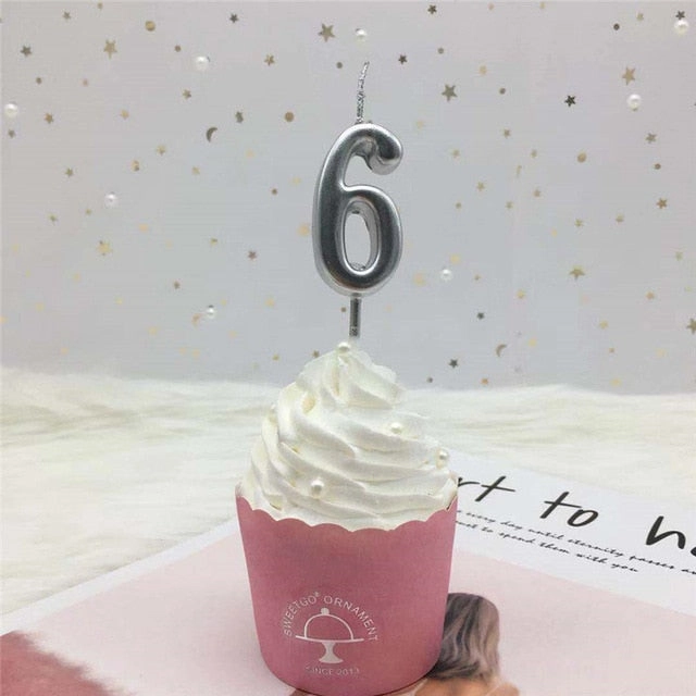 Gold Silver Number Candles