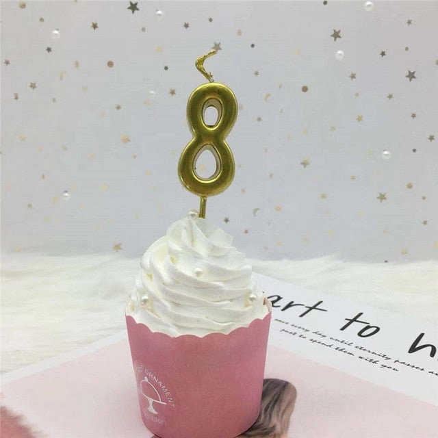 Gold Silver Number Candles