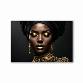 Golden Black Beauty by Adrian Vieriu framed mural artwork