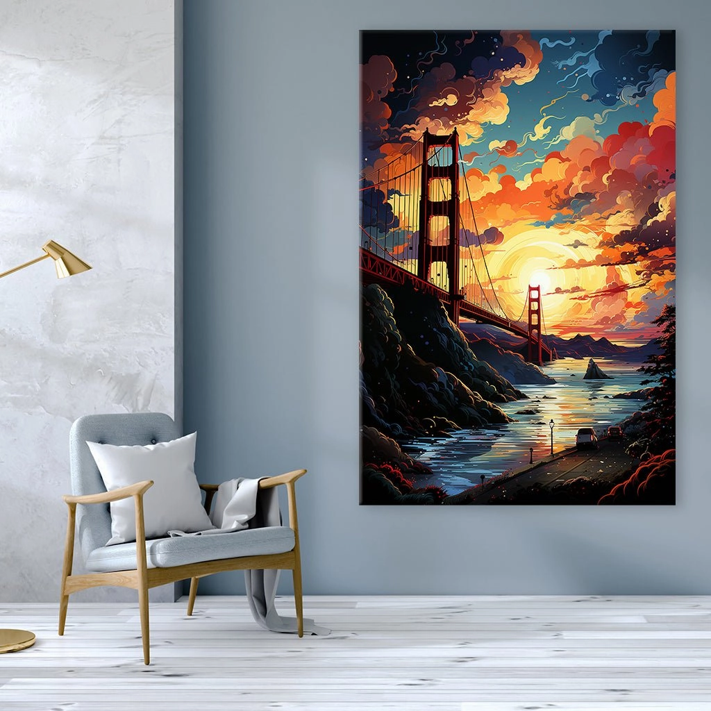 Golden Gate Bridge Pop Art by Catill 