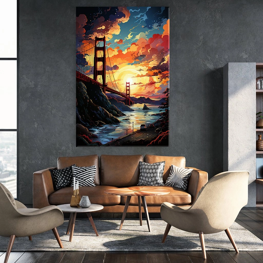 Golden Gate Bridge Pop Art by Catill 