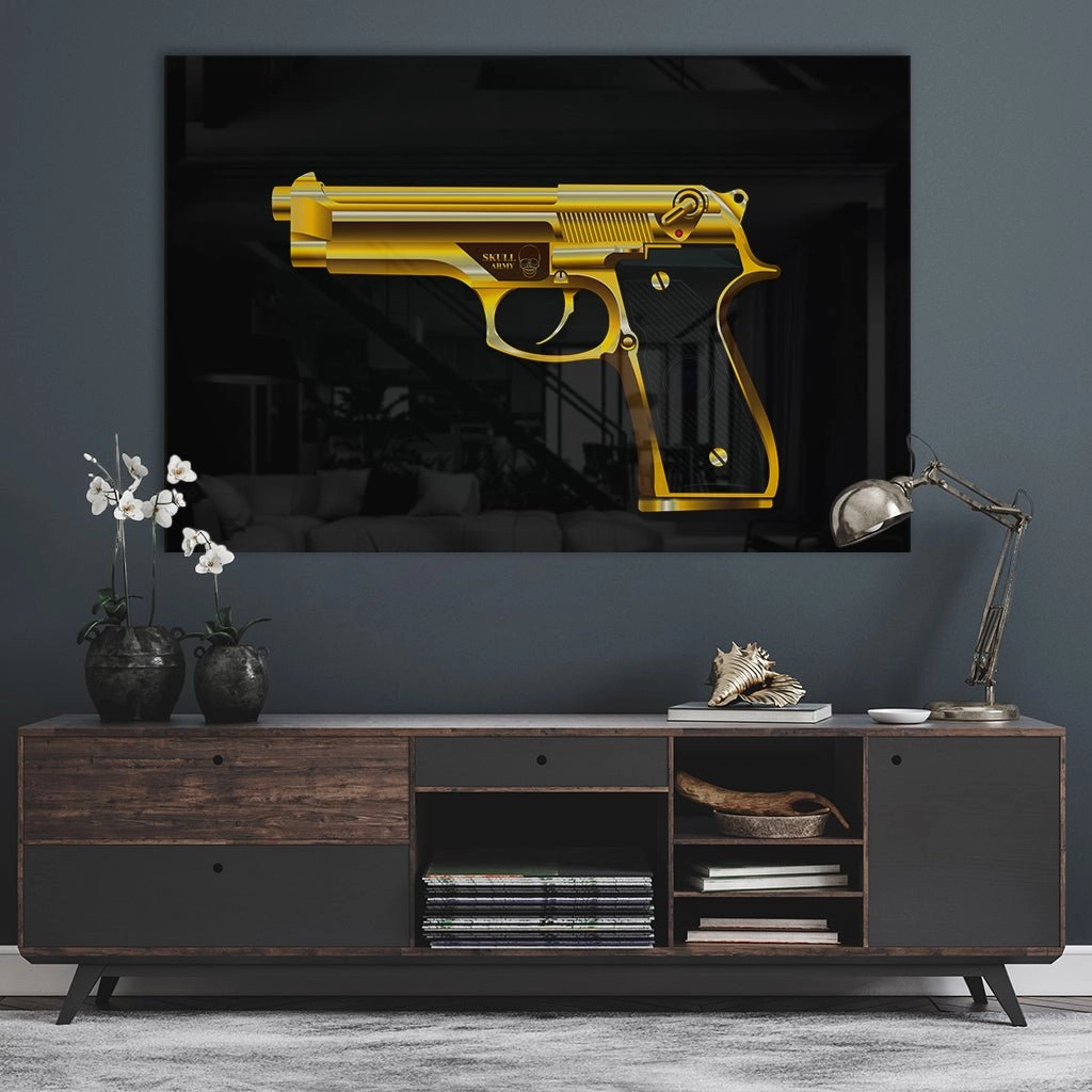 Golden Gun Gold on Acrylic