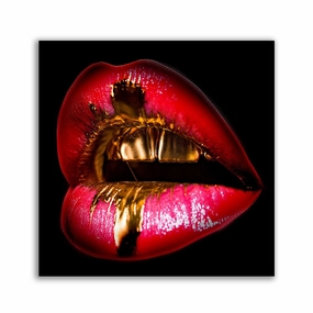 Golden Kiss framed mural artwork