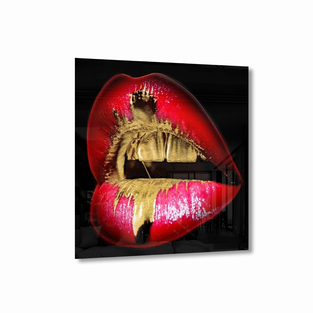 Golden Kiss Gold on Acrylic framed mural artwork