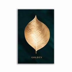 Golden Leaves framed mural artwork