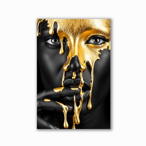 Golden Look No1 by Adrian Vieriu framed mural artwork