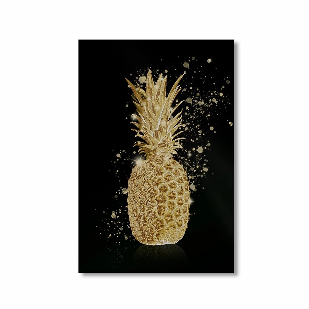 Golden Pineapple by Himmelmiez framed mural artwork
