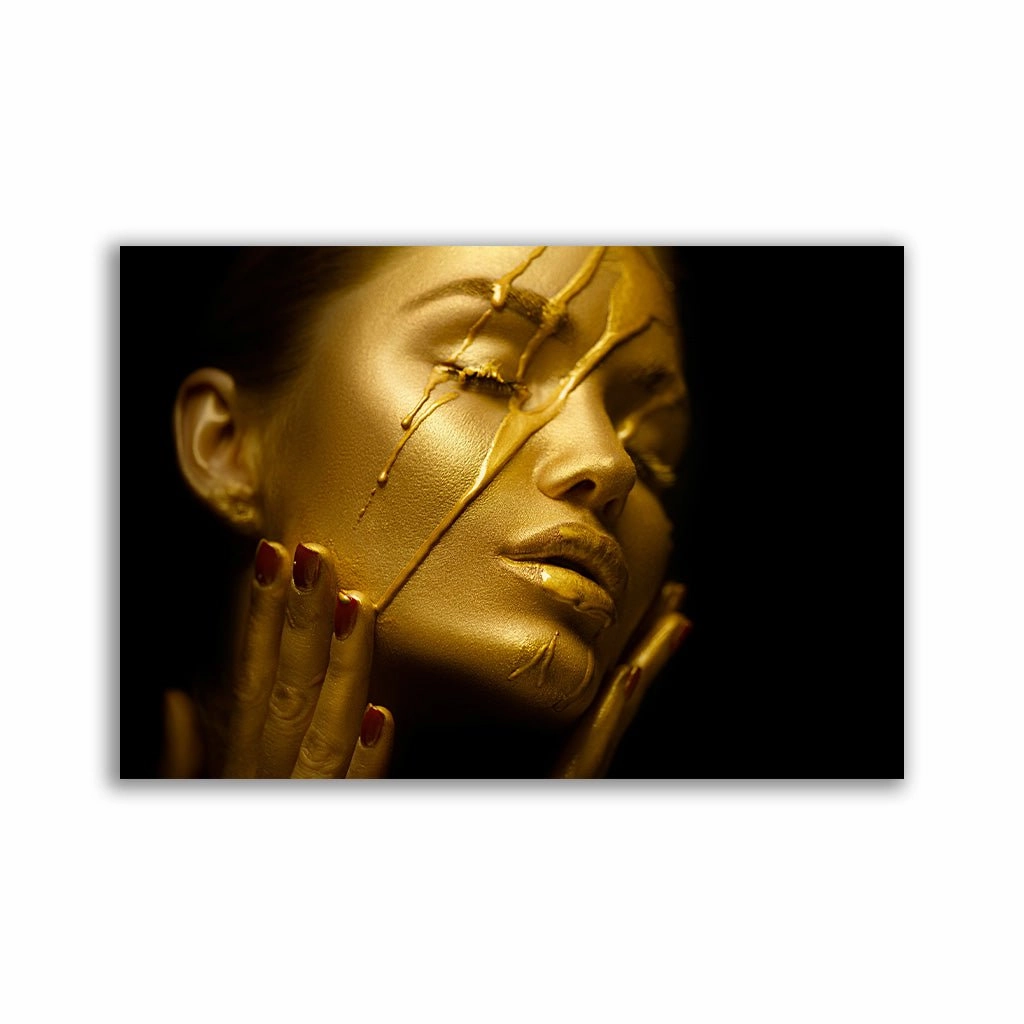Golden Rain framed mural artwork