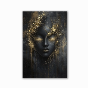 Golden Silence by Catill framed mural artwork