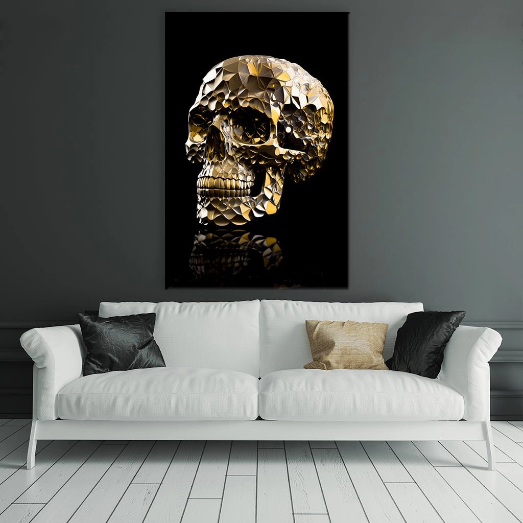 Golden Skull by Adrian Vieriu 