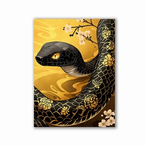Golden Snake by Frank Daske framed mural artwork