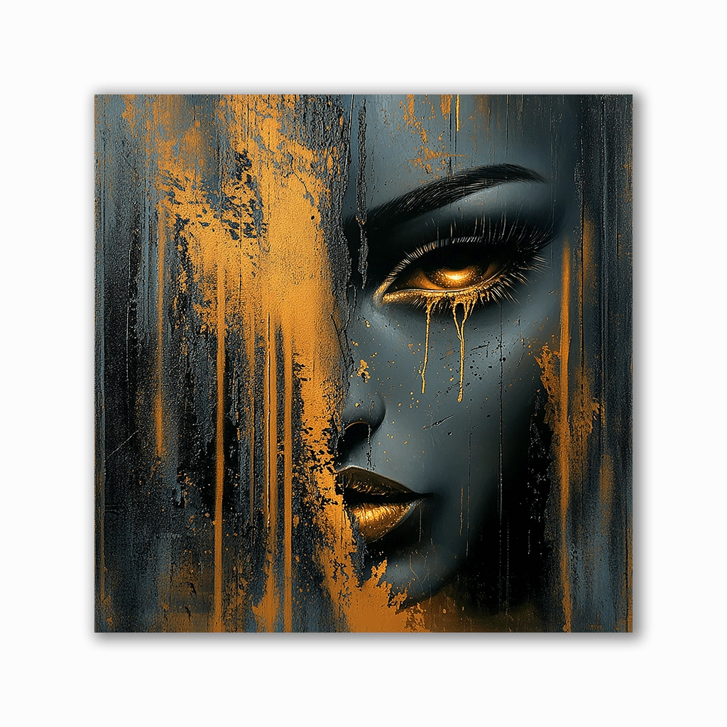 Golden Tears by Catill framed mural artwork