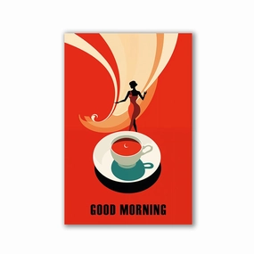 Good morning coffee by Frank Daske framed mural artwork