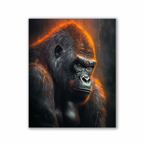 Gorilla Thunder by Zenzdesign framed mural artwork