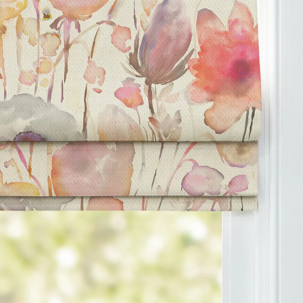 Gospiana Printed Cotton Made to Measure Roman Blinds Boysenberry