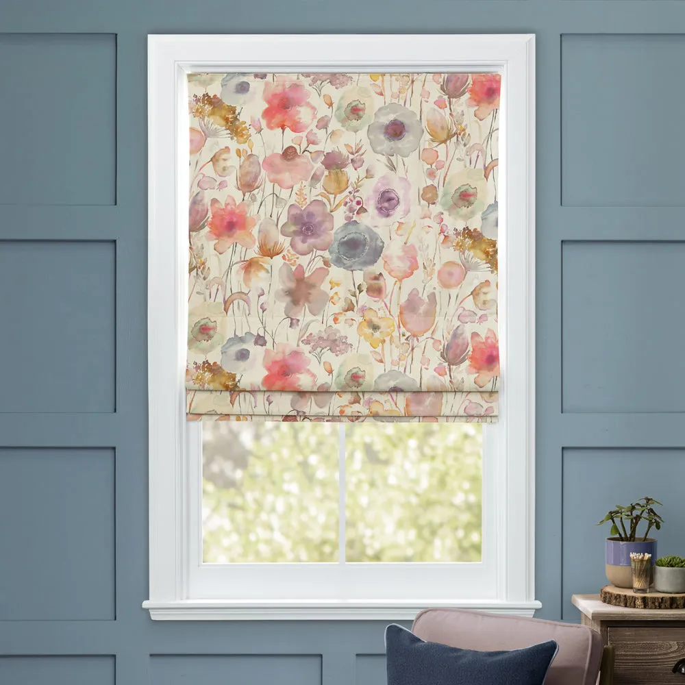 Gospiana Printed Cotton Made to Measure Roman Blinds Boysenberry