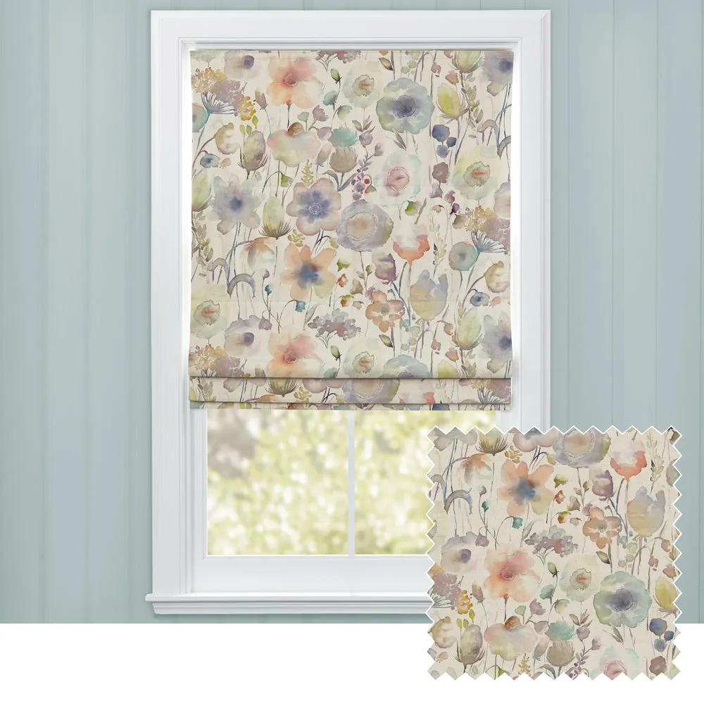 Gospiana Printed Cotton Made to Measure Roman Blinds Coral/Cloud chic floor carpet  