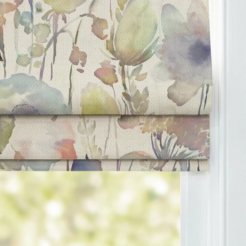 Gospiana Printed Cotton Made to Measure Roman Blinds Coral/Cloud