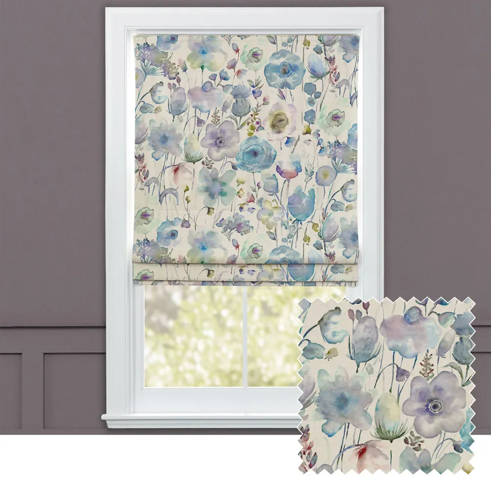 Gospiana Printed Cotton Made to Measure Roman Blinds Crocus chic floor carpet  