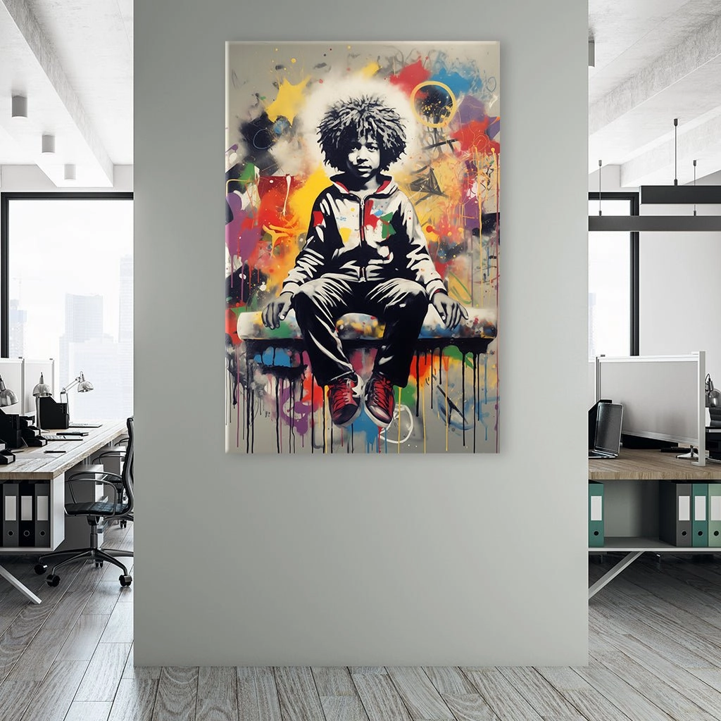 Graffiti Kid - Banksy Style by Frank Daske 