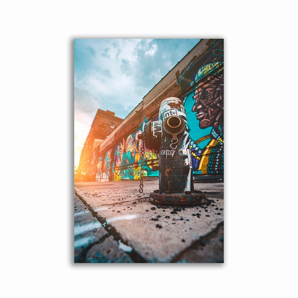 Graffiti Street framed mural artwork