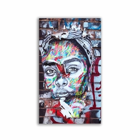 Graffiti Woman framed mural artwork