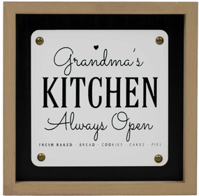 Grandma's Kitchen Always Open Sign wall pendant decor