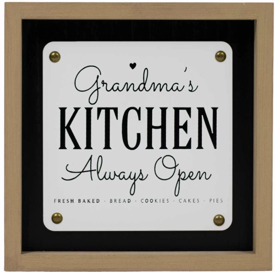 Grandma's Kitchen Always Open Sign wall pendant decor
