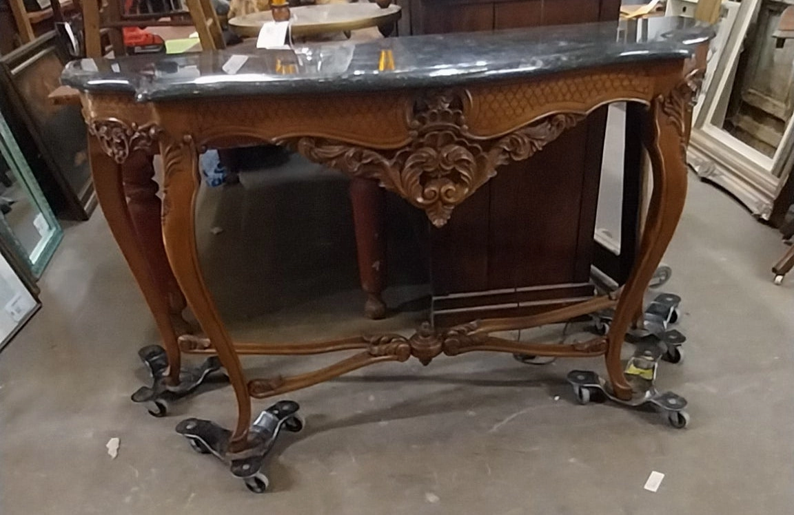 GRANITE TOP LOUIS XV STLE CONSOLE-NOT OLD