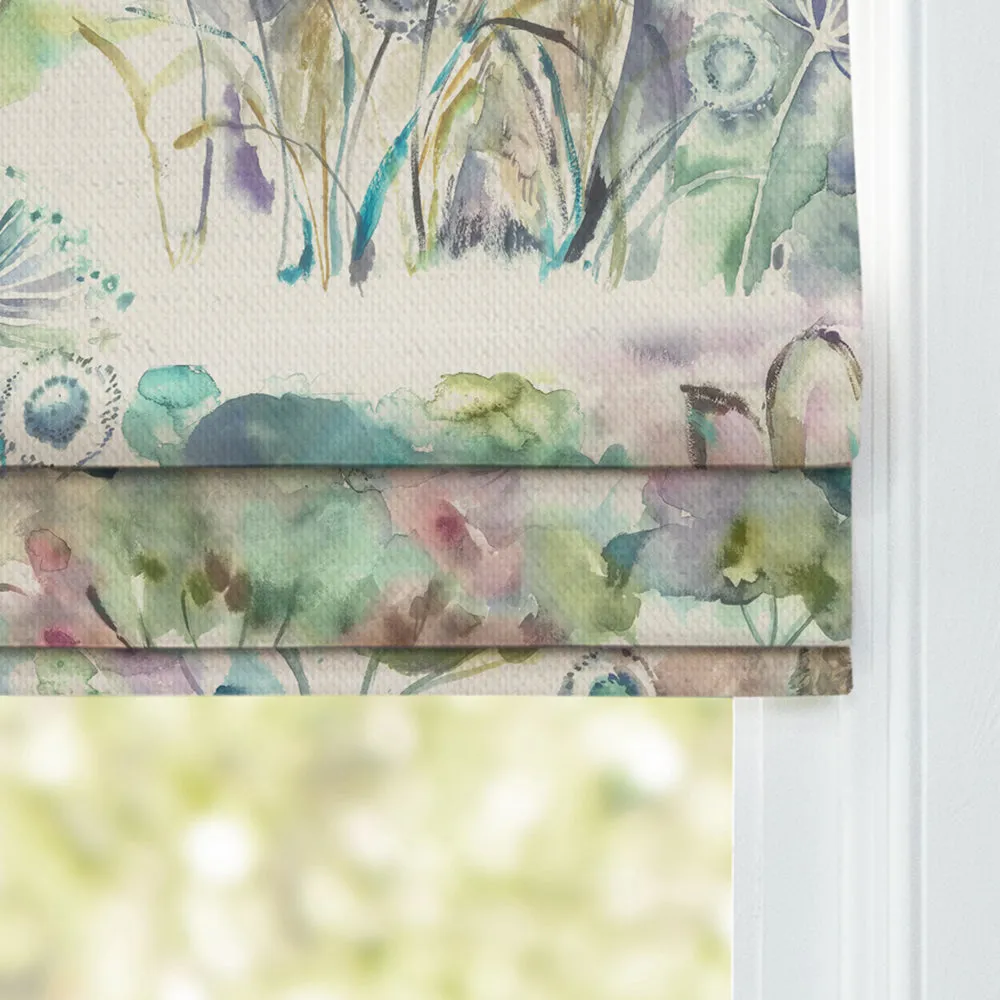Grassmere Printed Cotton Made to Measure Roman Blinds Sweetpea