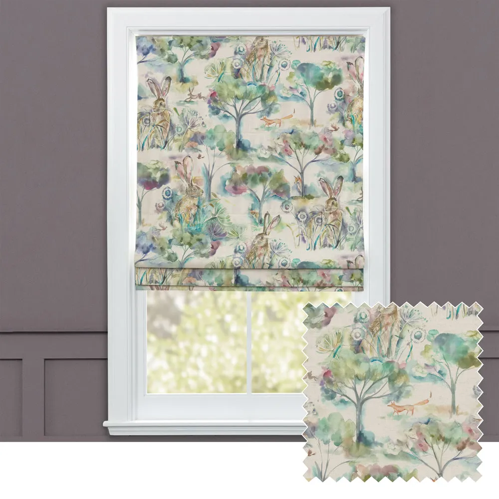 Grassmere Printed Cotton Made to Measure Roman Blinds Sweetpea chic floor carpet  